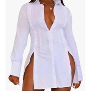 Women's Long Shirt Blouse Top